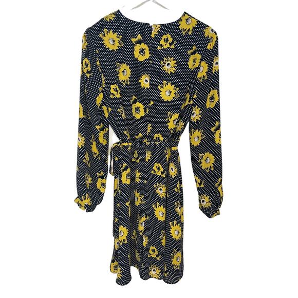 Banana Republic SZ 6 Nvy/White Polka Dot W/ Floral Design - Picture 2 of 11